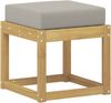 vidaXL Outdoor Hocker Bank Weiß 43 x 43 x 45 cm Massivholz Akazie 901663 Bild 2