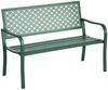 Outsunny Gartenbank Parkbank mit Rückenlehne & Armlehne, mit Blumenmuster (Sitzbank, 1-St, Gartenmöbel), max. 240 kg, Dunkelgrün, 127 x 63 x 83 cm Bild 2
