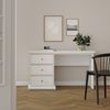 Dmora Schreibtisch Agia, Mehrzweckschreibtisch, Bürotisch für PC, Eckschreibtisch, 130x62 h74 cm, Weiß Bild 2