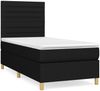 vidaXL Boxspringbett mit Matratze Schwarz 90x190 cm Stoff 3142379 Bild 2