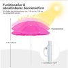 COSTWAY Campingstuhl, mit Sonnenschirm, Getränkehalter & Kühltasche, faltbar Bild 3