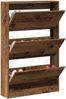 vidaXL Schuhschrank mit Regal Altholz 80 x 21 x 125,5 cm Holzwerkstoff 869102 Bild 3