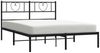 vidaXL Bettgestell mit Kopfteil Metall Schwarz 135x190 cm 355462 Bild 3