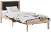 vidaXL Bettgestell mit gepolstertem Kopfteil Schwarz 80 x 200 cm 878291 Bild 3