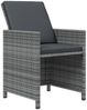 vidaXL 5-tlg. Garten-Essgruppe mit Kissen Poly Rattan Grau 3095524 Bild 5
