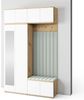 Garderoben-Set Aura Version 9: Kleiderschrank mit Polsterpaneelen, Schuhschrank Flur und Eingangsbereich (weiß/Artisan-Eiche /Trinity 21), 225cm x 40 x 140 cm Bild 1
