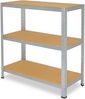 shelfplaza HOME 100x23x30 cm Schwerlastregal in grau-verzinkt mit 3 Böden und 175 kg Traglast pro Boden Bild 5