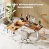 Höhenverstellbarer L-förmiger Schreibtisch 190 x 155 cm Elektrisch Ergonomisch Bild 3