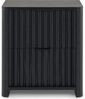 IDIMEX Nachttisch ELLA, Beistelltisch mit 2 Schubladen und Lamellenoptik-Front Schwarz Bild 4