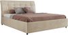 MKS Möbel 'Gala Classic' Polsterbett mit Bettkasten, Beige, 200x200 cm, Samt, ohne Matratze Bild 5