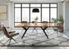 Esstisch Akazie 220x100x76 natur lackiert / Epoxid schwarz, Sterngestell anthrazit matt EPOXY Bild 3