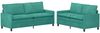 vidaXL Sofa Set 2 pcs Türkis Samt 3417154 Bild 2