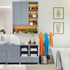 Relaxdays Wandgarderobe Holz faltbar Bild 3