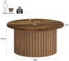 Tribesigns Couchtisch 80cm runder Beistelltisch mit Metallsockel, Holzakzent-Mitteltisch Bild 4