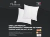 Vente-unique - AUXENCE Kopfkissen StoffStoff Weiß - B 60 cm x H 10 cm x L 60 cm Bild 2