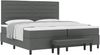 vidaXL Boxspringbett mit Matratze Dunkelgrau 200 x 200 cm Stoff 3344017 Bild 2