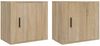 vidaXL Wand-Nachttische 2 Stk. Sonoma-Eiche 50x30x47 cm 816871 Bild 2
