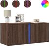 TV-Wandschrank, TV-Hängeboard Fernsehschrank mit LED-Beleuchtung Eichen-Optik 80 x 31 x 35 cm Bild 2
