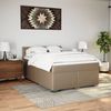 vidaXL Boxspringbett Matratze Cappuccino-Braun 160x200 cm Kunstleder 3286131 Bild 3