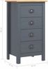 vidaXL Sideboard Hill Grau 46x35x80 cm Massivholz Kiefer 288913 Bild 5