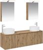 vidaXL Badezimmerschrank-Set 5 pcs Artisan-Eiche Holzwerkstoff 3406558 Bild 2