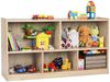 Spielzeugschrank aus Holz Kinderregal mit 5 Fächern 111 x 30 x 61,5 cm Natur Bild 2