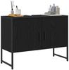 vidaXL Waschbeckenschrank mit Tür Schwarz Eichen-Optik 80 x 30 x 60 cm 863121 Bild 3