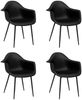 vidaXL Esszimmerstühle 4 Stk. Schwarz PP [338077] Bild 2