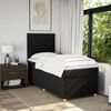 vidaXL Boxspringbett mit Matratze Schwarz 80x200 cm Stoff 3293409 Bild 5