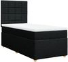 vidaXL Boxspringbett mit Matratze Schwarz 80x200 cm Stoff 3293409 Bild 3