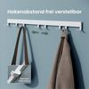 Mai & Mai Garderobenleiste Wandgarderobe mit verstellbaren 5/6/8 Haken aus Alu Stalo-10 (8 St), Oberfläche pulverbeschichtet, Hakenabstand frei verstellbar Bild 3