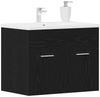 vidaXL Waschbeckenunterschrank Schwarz Eichen-Optik 60x38,5x46 cm 862025 Bild 4