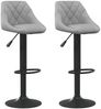 vidaXL Barhocker 2 Stk. Hellgrau Samt 335349 Bild 2