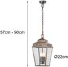 Außenhängeleuchte MANSION HOUSE im Landhausstil, Altmessing Ø22cm Bild 4