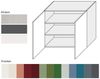 Küchenschrank Hängeschrank 90cm Korpus- und lackierte FrontFarbe: RAL 9003 signalweiß Hochglanz / weiß (FL-W3/90) Bild 2