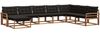 vidaXL Outdoor-Sofagarnitur mit Kissen 8 pcs Natürlich und Schwarz 3369747 Bild 2