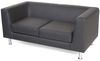 Rocada Wartezimmer-Sofa 2-Sitzer Kunstleder schwarz Bild 1