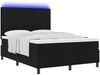 vidaXL Boxspringbett mit Matratze mit LED Schwarz 140 x 190 cm Stoff 3342790 Bild 3