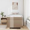 vidaXL Bettrahmen mit Matratze Cappuccino 100 x 200 cm Stoff 3399229 Bild 3