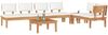 vidaXL Gartensofa-set 5 pcs Braun und Creme 3356874 Bild 3