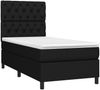 Boxspringbett mit Matratze & LED Stoff Schwarz 80x200 cm, Härtegrad: H2 [3135071] Bild 3