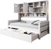 Holzsofa-Bett 90x200 cm, Multifunktionaler Stauraum, Große Schublade, Einzelbett, Jugendbett, Lattenrost, Weiß (Ohne Matratze) Bild 4