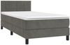 vidaXL Boxspringbett mit Matratze Dunkelgrau 90x190 cm Samt 3141276 Bild 3