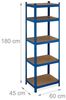 Relaxdays Blaues Schwerlastregal mit 5 Ebenen Bild 5