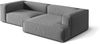 Micadoni Ecksofa Nuria 4-Sitzer Rechts Samt Grau Bild 3