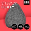 Lumaland 'Luxury Fluffy' Sitzsack, Webplüsch, Grau, 60 x 45 cm, 120 l Bild 2