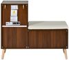 Yorbay Schuhschrank mit Rattan-Optik & Sitzpolster,Garderobenbank mit Schubladen (95,5 x 35 x 80,5 cm) Bild 2