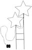 Spetebo LED Dekolicht LED Garten Stecker Sterne - 98x50 cm, An / Aus / Timer, LED, warmweiss, Timer Bild 4