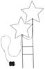 Spetebo LED Dekolicht LED Garten Stecker Sterne - 98x50 cm, An / Aus / Timer, LED, warmweiss, Timer Bild 3