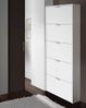 Schuhkipper >Shoe Cabinet< weiß glänzend - 70x180x17 (BxHxT) Bild 5